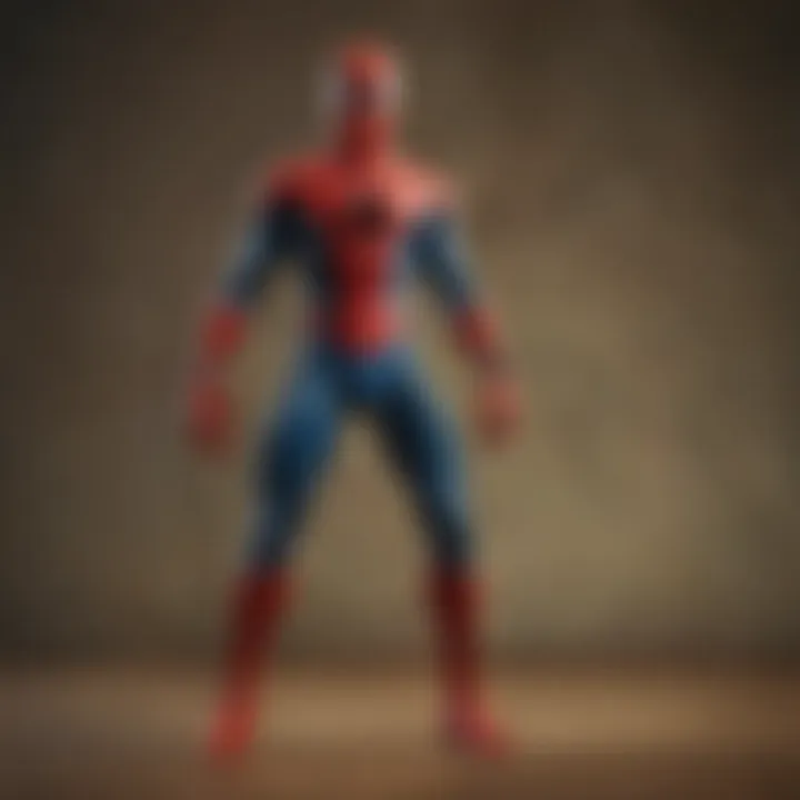 Vintage Retro Spider-Man action figure showcasing classic design features