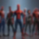 Colorful depiction of the Spider-Verse characters