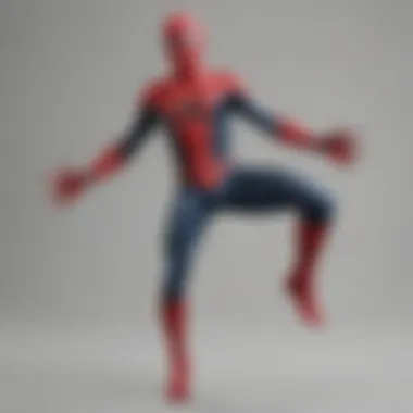 A creatively customized Spider-Man costume showcasing unique design elements