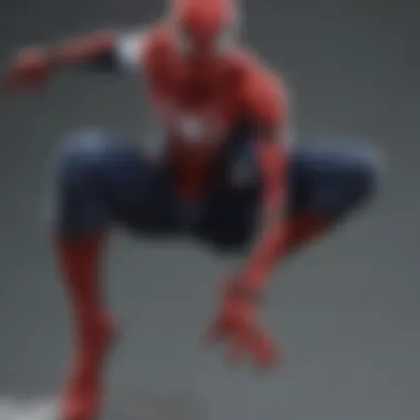 Spider-Man costume showcasing dynamic pose