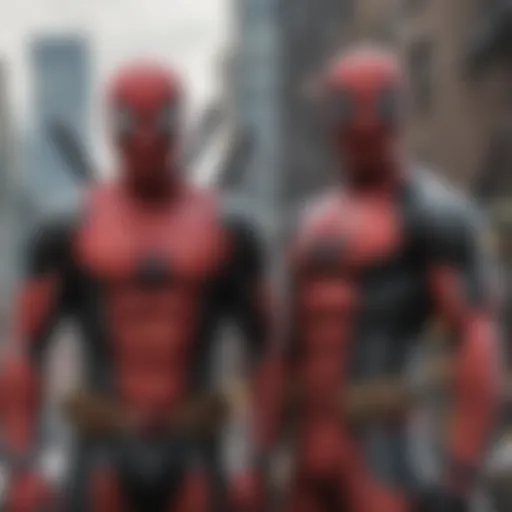 Spider-Man and Deadpool engaging in a humorous banter
