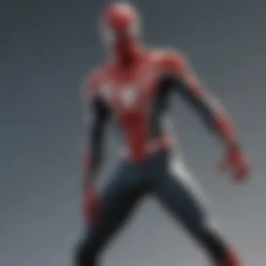 Detailed character designs of Spider-Man games