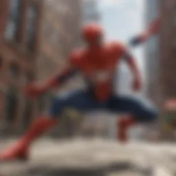 Dynamic gameplay showcasing Spider-Man in action