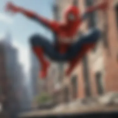 Spider-Man game cover art featuring stunning graphics and dynamic design