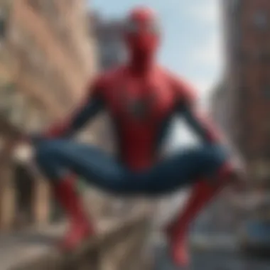 Mentorship and Growth A scene depicting Peter Parker with his mentor Tony Stark