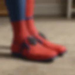 Stylish Spider-Man house shoes showcasing vibrant colors and iconic logo