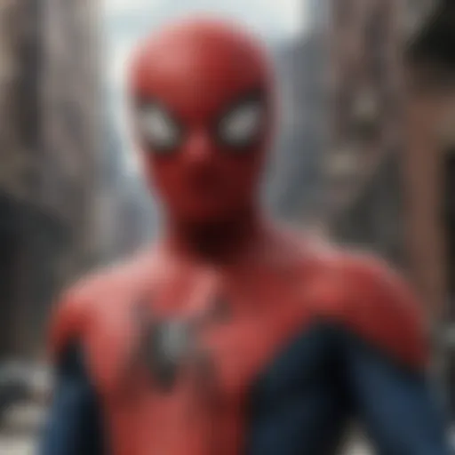 Iconic moment from Spider-Man 1 showcasing the protagonist's struggle