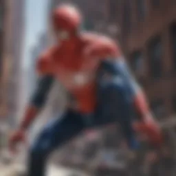 Gameplay showcasing multiple Spider-Man universes