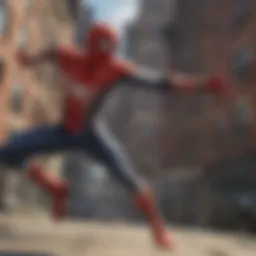 Dynamic gameplay showcasing Spider-Man in action on the Switch