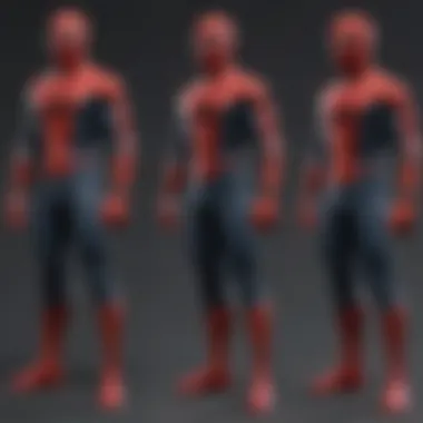 A montage depicting various Spider-Man iterations across different media forms, showcasing his evolution.
