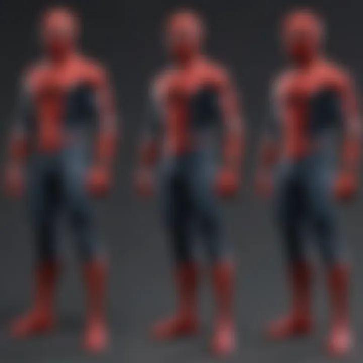 A montage depicting various Spider-Man iterations across different media forms, showcasing his evolution.