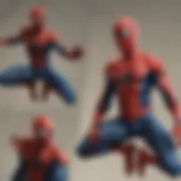A vibrant collage of Spider-Man comic covers showcasing the character's evolution.