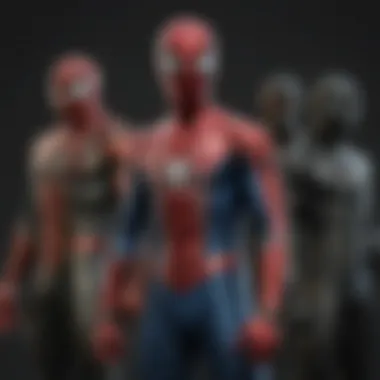 Spider-Man and His Foes An artistic depiction of Spider-Man alongside iconic villains.