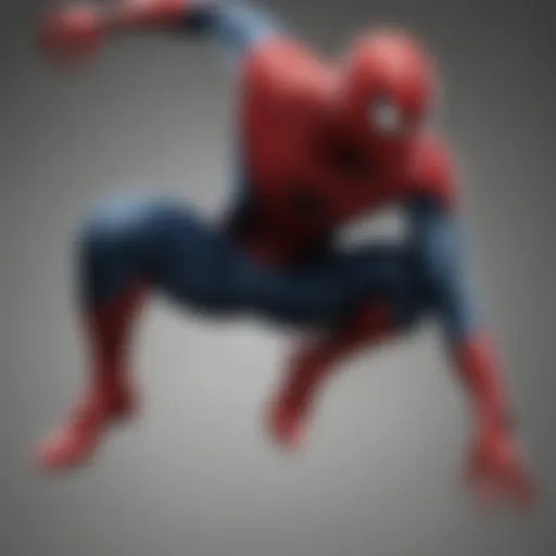 Dynamic Spiderman costume display