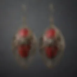 Close-up of stylish Spiderman earrings