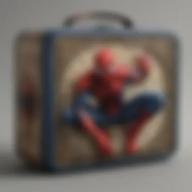 A vibrant Spiderman lunch box showcasing its intricate design and features.