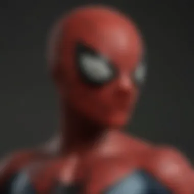 Meticulous Craftsmanship of Spider-Man Replicas Detailed view of Spider-Man replica craftsmanship