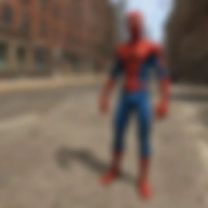 Spider-Man navigating through intricate urban landscapes