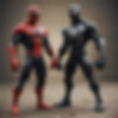 LEGO Spiderman and Venom characters