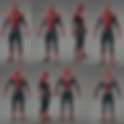 A collage depicting various Spider-Man adaptations in comics, films, and games
