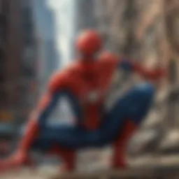 A classic comic cover featuring Spider-Man in action
