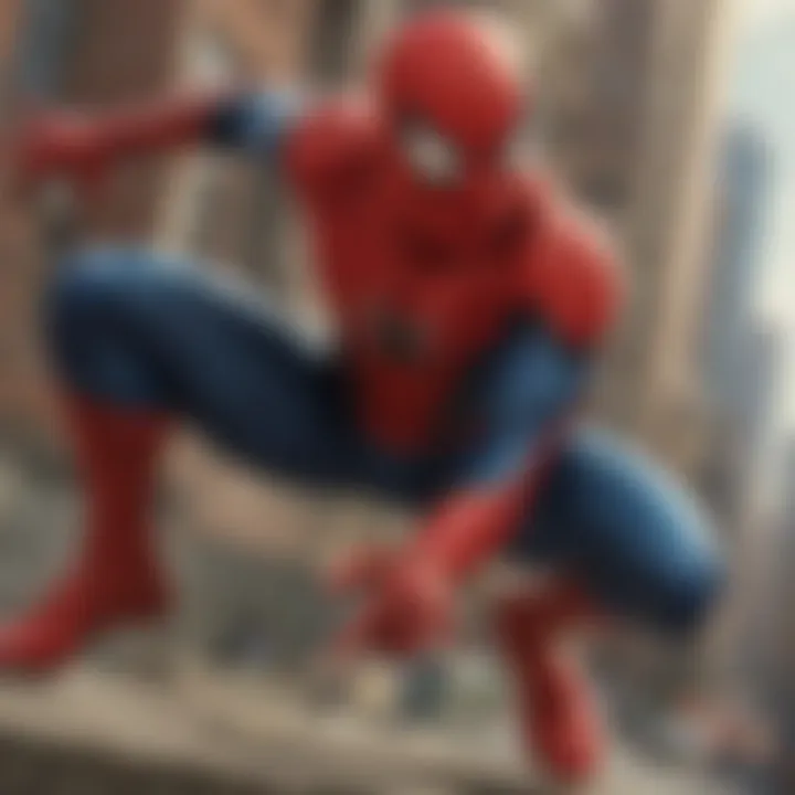A still from a classic Spider-Man film highlighting the character's dynamic action.