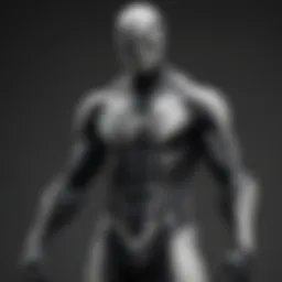 The Anti-Venom costume showcasing its unique design and texture.