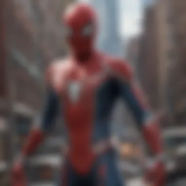 An artistic representation of Spider-Man's iconic suit