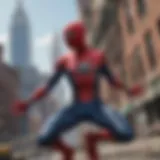 Conceptual representation of Spider-Man in virtual reality