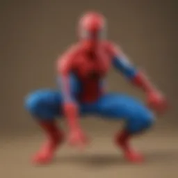 A vibrant Play-Doh Spider-Man figure surrounded by colorful Play-Doh shapes.