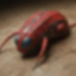 A close-up view of a Spiderman-themed computer mouse showcasing intricate design features