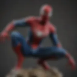 Detailed Spider-Man model kit showcasing vibrant colors and intricate design