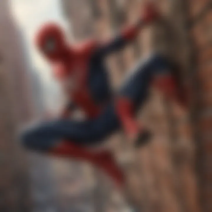 Symbolic representation of Spider-Man's web-slinging abilities