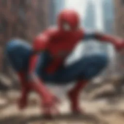 Epic showdown between Spider-Man and villain