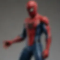 Close-up of the Mafex Amazing Spider-Man figure showcasing its intricate detailing and articulation.