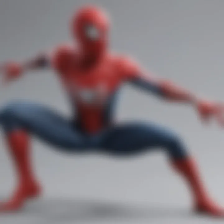 Detailed character design of Spider-Man