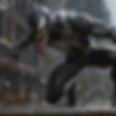 Venom and Spider-Man: A Complex Encounter A pivotal moment between Venom and Spider-Man, highlighting their complex relationship.
