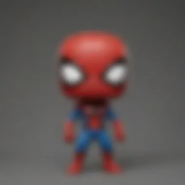 A collection of various Spider-Man Funko Pop figures displayed on a shelf