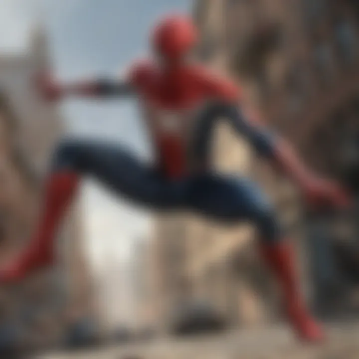 A captivating scene from Spider-Man: No Way Home featuring dynamic action.