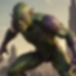 The Green Goblin in a dramatic pose showcasing his menacing nature