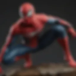 A vibrant display of Spider-Man collectibles showcasing various figures and memorabilia