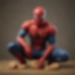 A collection of Spider-Man cookie jars showcasing various designs and colors.