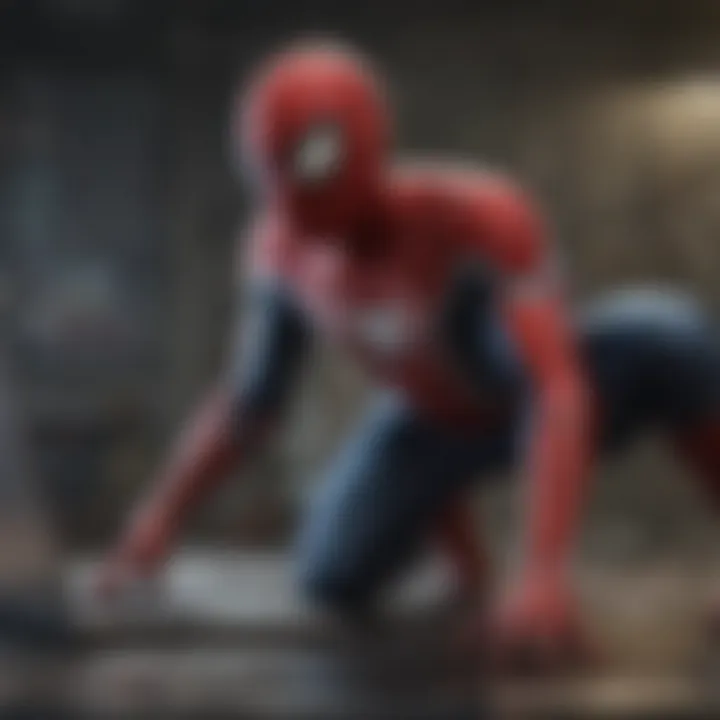 Detailed view of the technical specifications of the Spider-Man laptop.