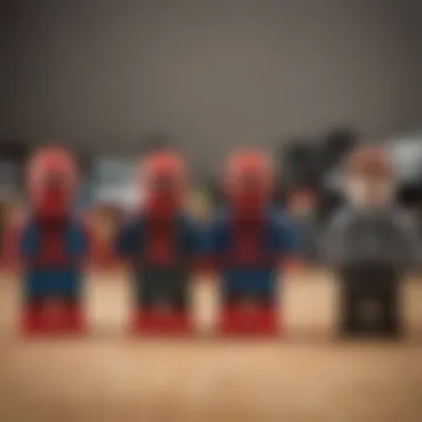 Display of various Spider-Man Lego options available at Target