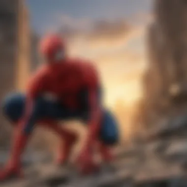 Dramatic Showdown Dramatic confrontation between Spider-Man and Green Goblin