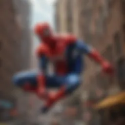 Dynamic Spider-Man ride-on toy in action