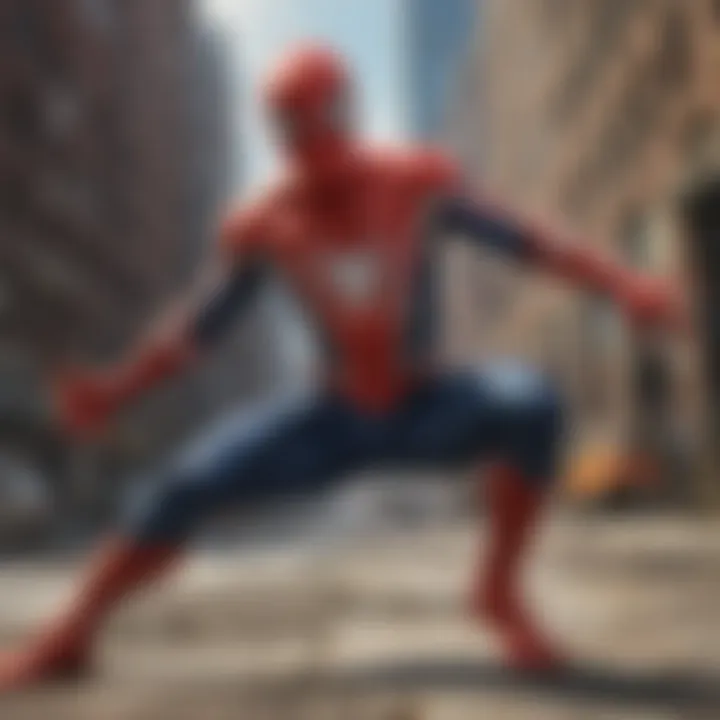 Artwork depicting Spider-Man in various video game adaptations