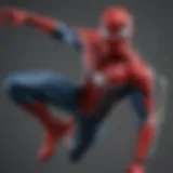 A detailed view of the Spider-Man web slinger toy showcasing its intricate design features.