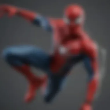 A detailed view of the Spider-Man web slinger toy showcasing its intricate design features.