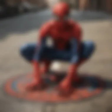 Children playing on a Spiderman mat, highlighting its practical use